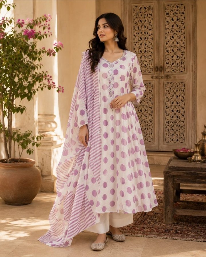 Roshni rust suit set