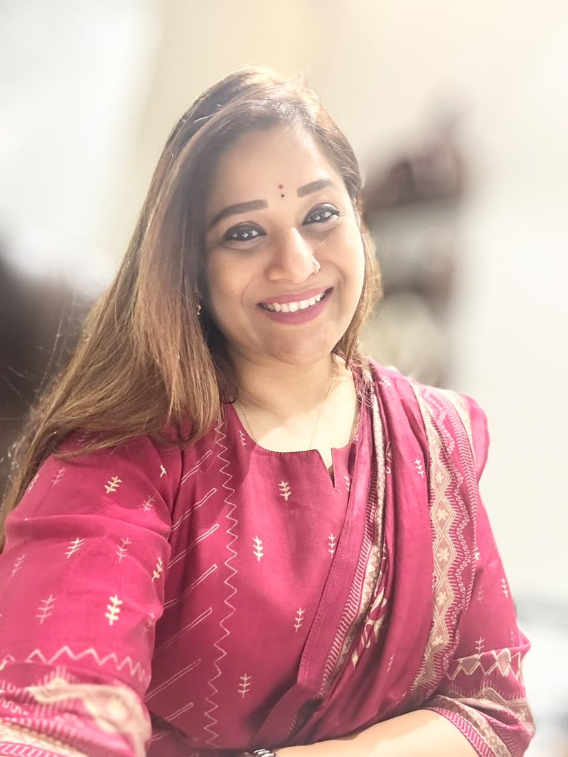 Leena Jain, founder of Juplee, wearing Indian fashion