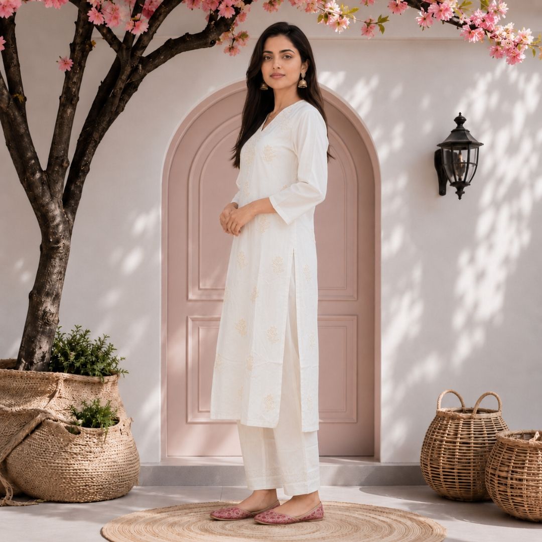 CHANCHAL – Embroidered Kurta Pant Set view 6
