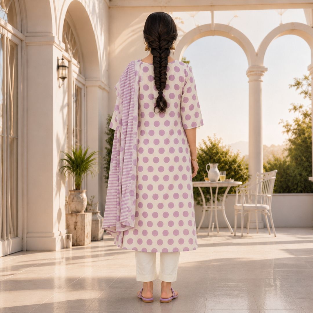 BAAWRI – Printed Anarkali Suit Set view 4