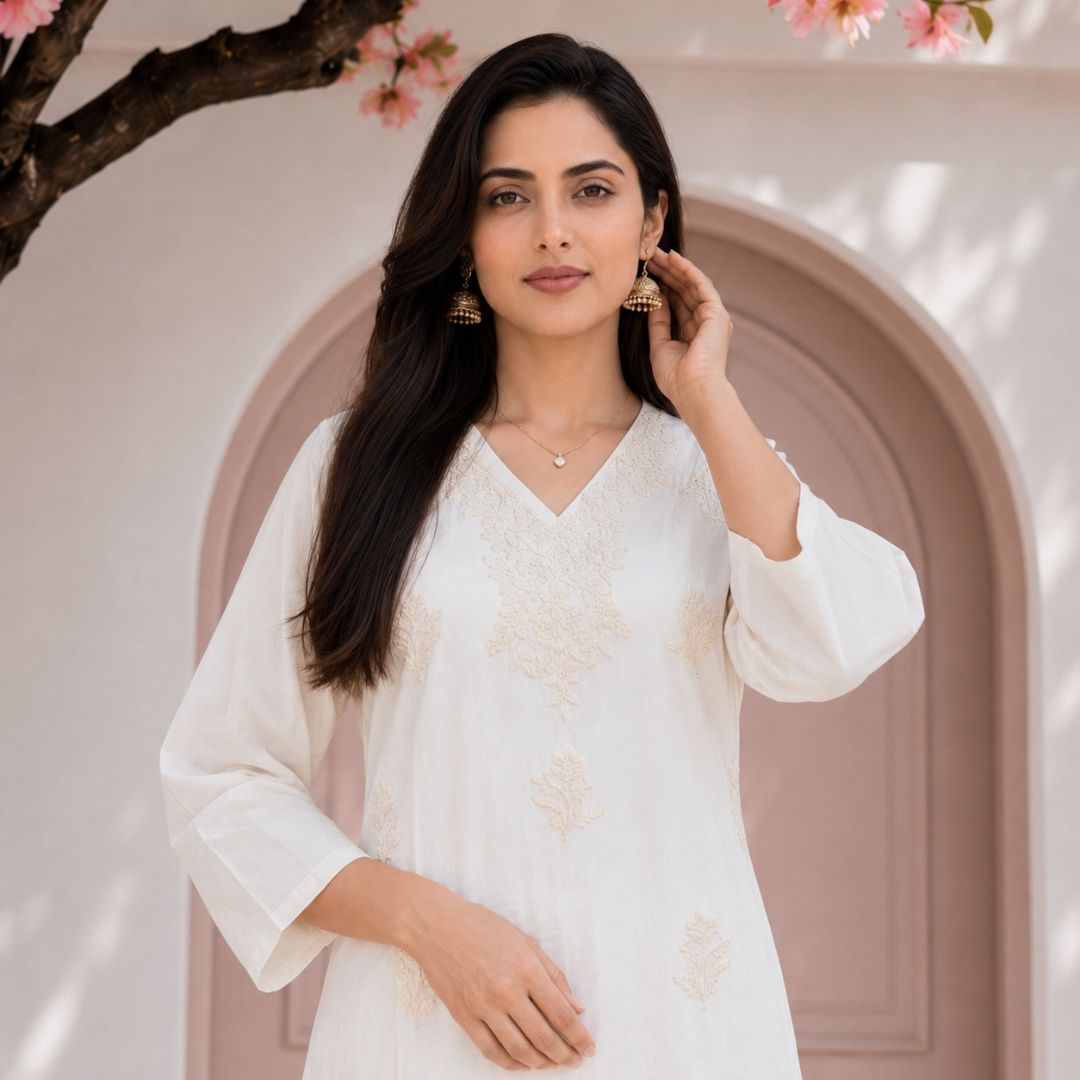 CHANCHAL – Embroidered Kurta Pant Set view 9