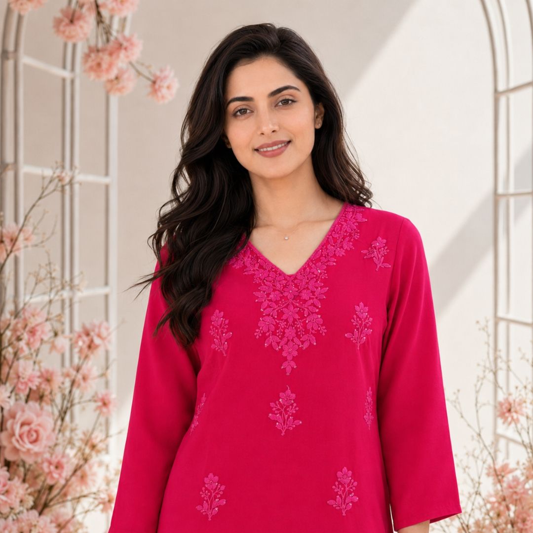 CHANCHAL – Embroidered Kurta Pant Set view 17